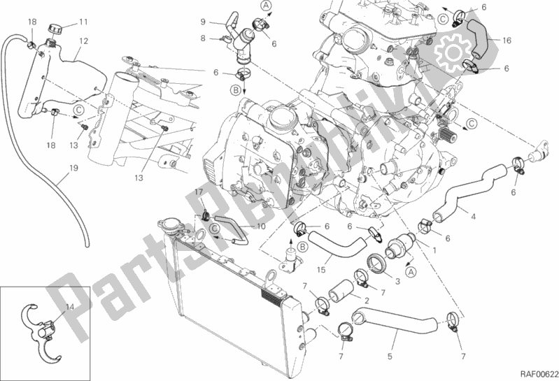 Alle onderdelen voor de Koelcircuit van de Ducati Multistrada 1260 Touring 2019